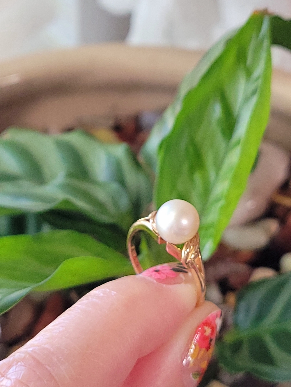 MIKIMOTO Pearl Ring in 14K Yellow Solid Gold - Picture 8 of 15
